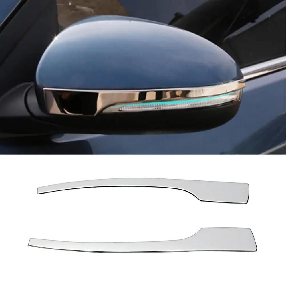 

1 Pair Car Exterior Side Rearview Mirror Chrome Covers Molding Trim For Hyundai Tucson 2016-2017