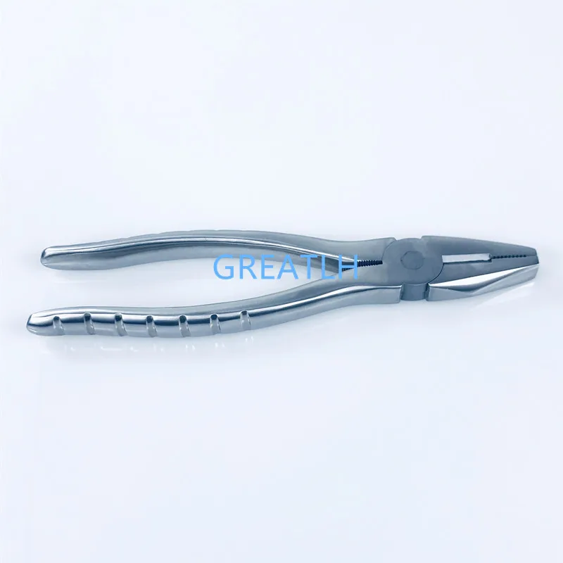 1pcs Kirschner Wire Cutter Flat Nose Pliers with Serrated Jaws Bone Forcep Pin Orthopedics Pet Surgical Tool 3 Types Optional