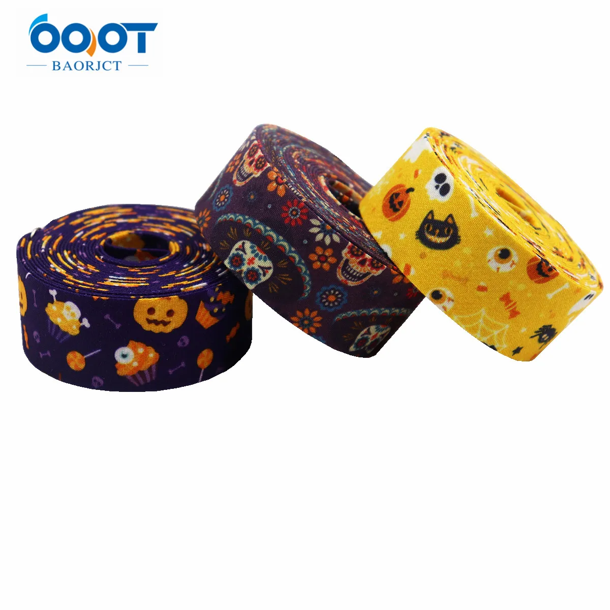 Dwustronna wstążka z grubej tkaniny na Halloween 5 jardów M-21820-1350 38MM DIY Hairclip akcesoria odzieżowe i ozdoby do szycia