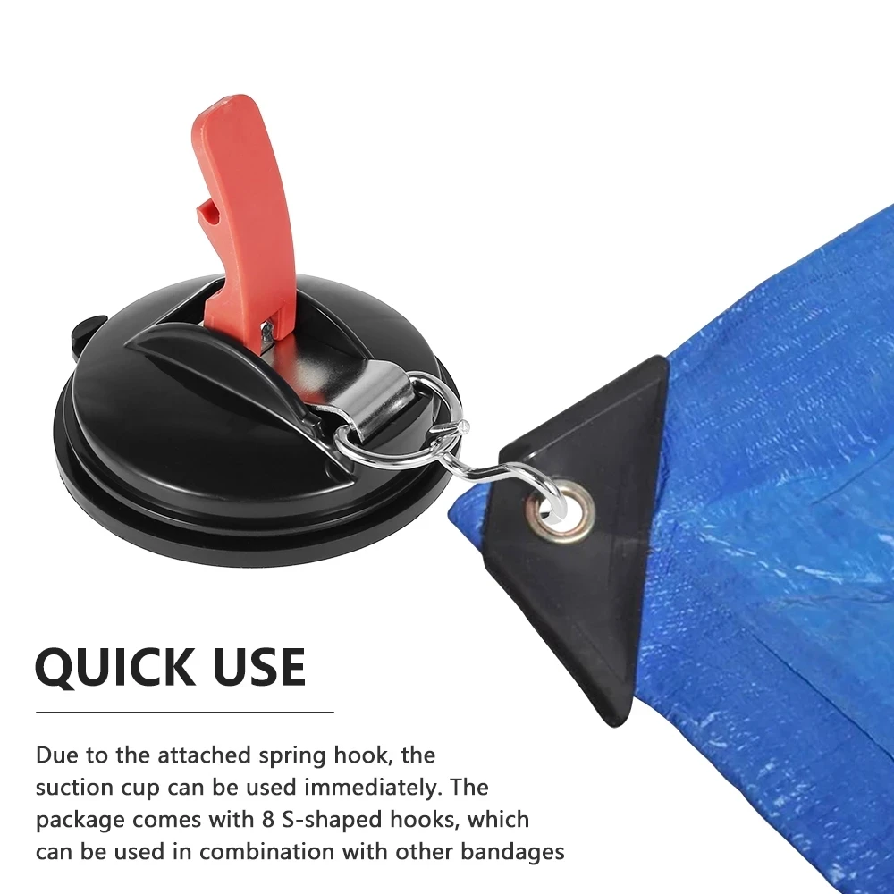 Car Mount Luggage Anchor Heavy Duty Suction Cup Anchor Strong Suction Cups Multi-function Camping Tarp Hanging Tool with Securin