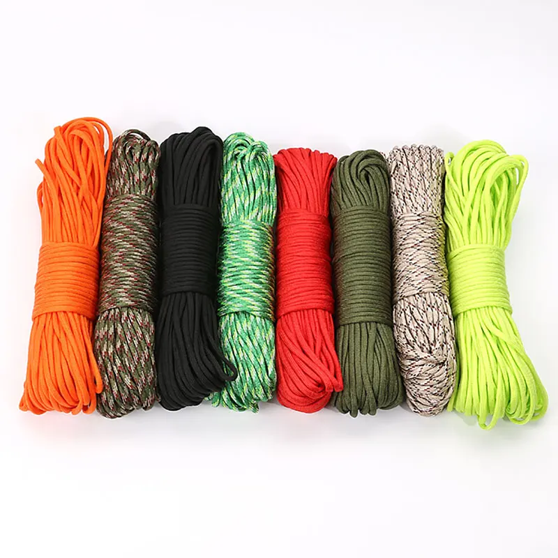 5 Meters Dia.4mm 7 Stand Cores Parachute Cord Lanyard Outdoor Camping Rope Climbing Hiking Survival Equipment Tent Accessories