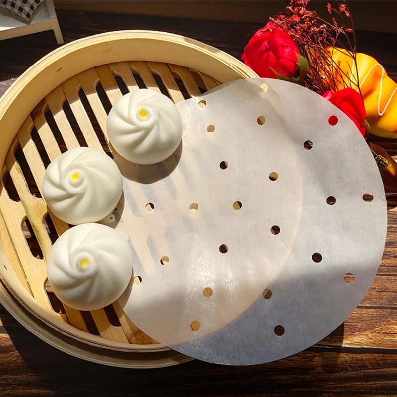 100 sztuk/zestaw 20cm airfrytownica akcesoria beztłuszczowa frytownica papier papierowy Bun ciasto spodek non-stick gotowanie na parze pieczenie Pad