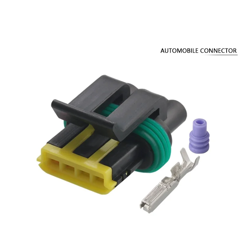 DJ7044A-1.8-21 car female connector Idle motor plug Stepper motor plug 4 pin automotive waterproof plug Include terminals seals