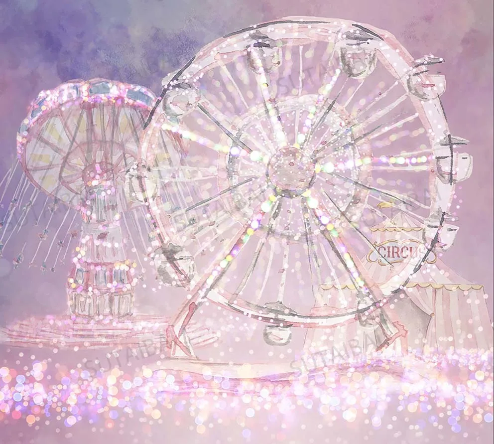 الخيال الوردي التصوير الخلفيات فتاة العجائب حفلة عيد ميلاد ملعب وامض تزيين الطفل صورة الخلفيات