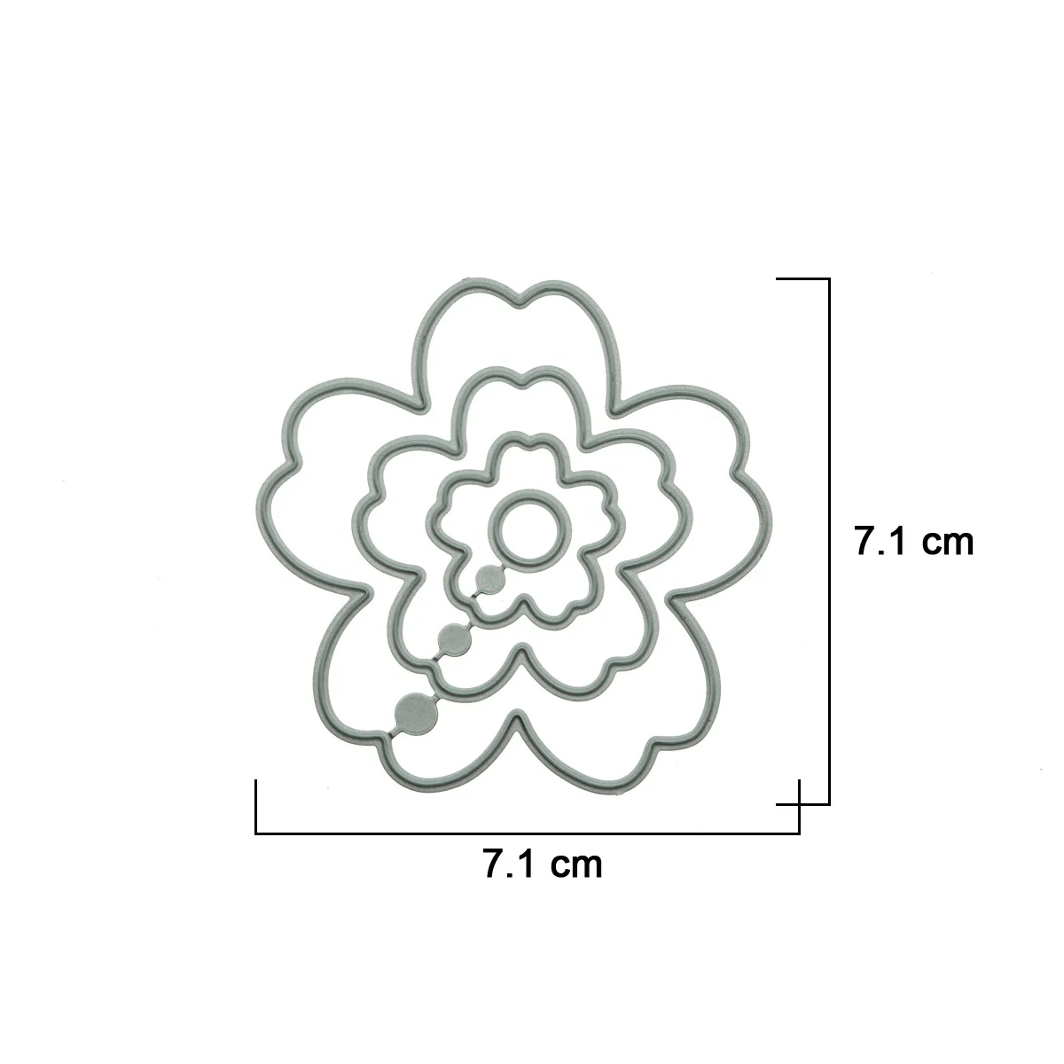 5-Petal Flower Metal Cutting Dies Set For DIY Scrapbooking Handcraft Paper Art Work Craft Cutter Punch Stencil