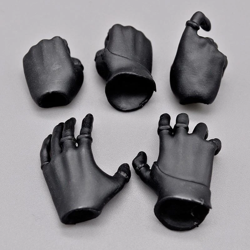 

Best Sell Scale 1/6th Black Gloved Hand Model 5PCS/SET For Usual 12inch Female Body Doll Collectable