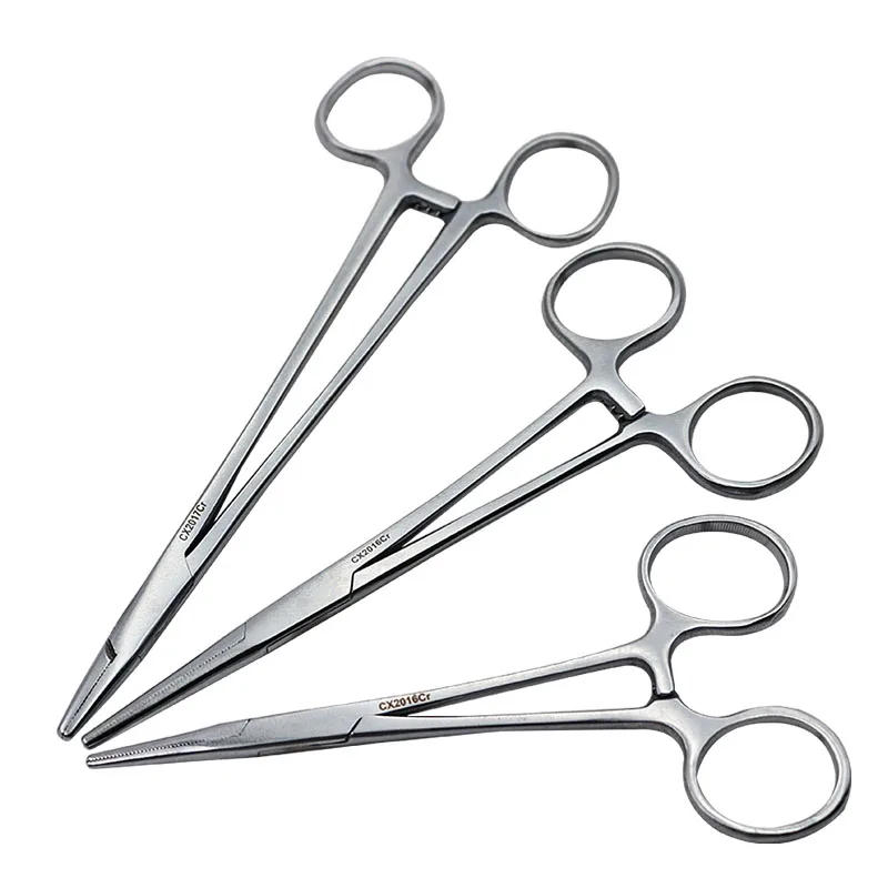 Pinza hemostática de acero inoxidable, kit de herramientas quirúrgicas, pinzas de bloqueo hemostáticas, pinzas de pesca, 1 ud.