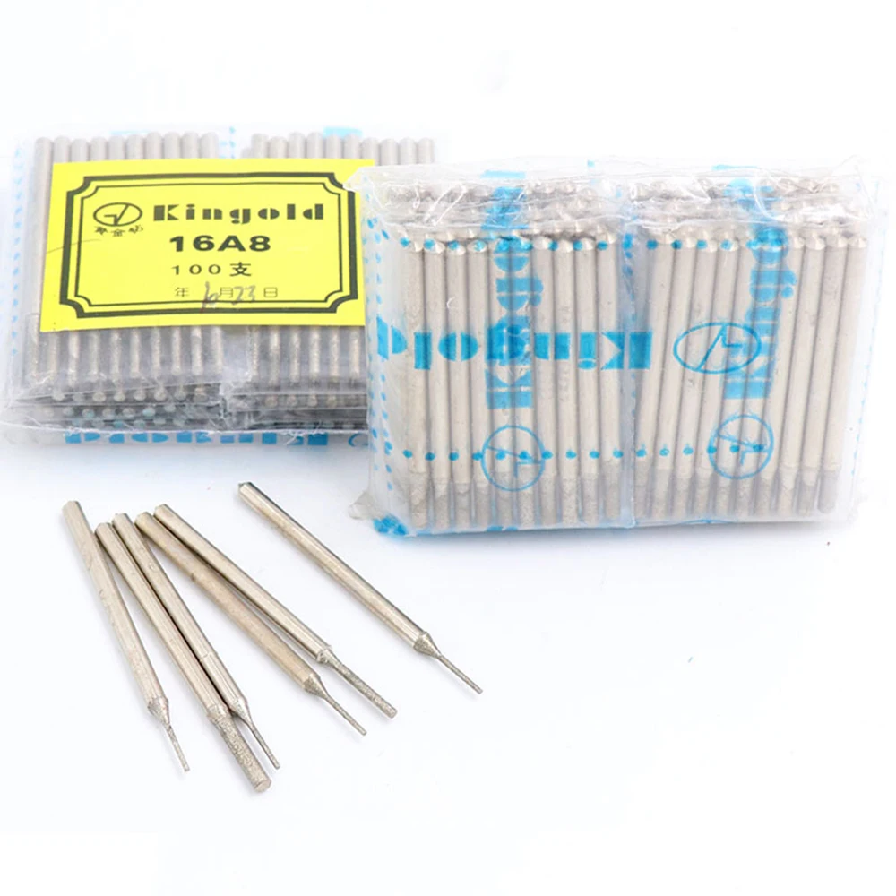 5/10/20PCS 0.4-1.8mm Diamond Tipper Drill Bit 3/32'' Shank for Glass Jewelry Stone Hole Saw