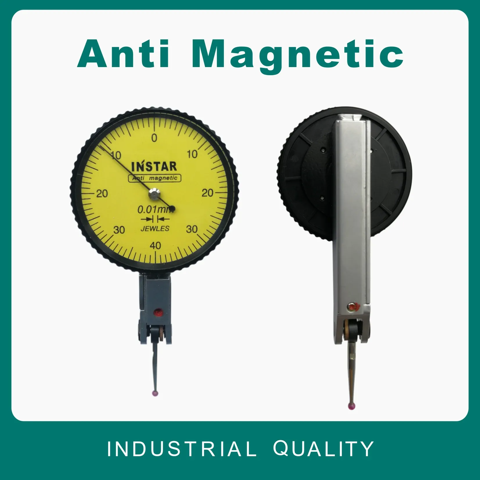 INSTAR Dial Test Indicator 0-0.8mm Micron Dial Gage Horizontal, Vertical 0-0.2mmx0.002mm Industrial Quality 0-10mm x 0.01mm