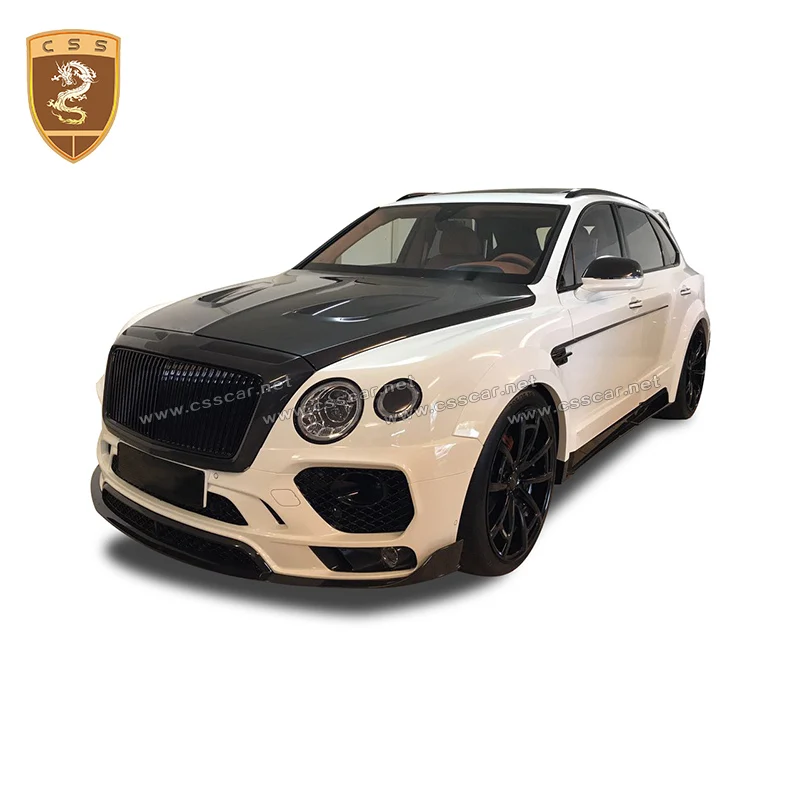 CSSCAR New Arrivals Car Tuning M Style Cover Carbon Fiber Engine Hood Scoop Bonnet For Bentley Bentayga 00161