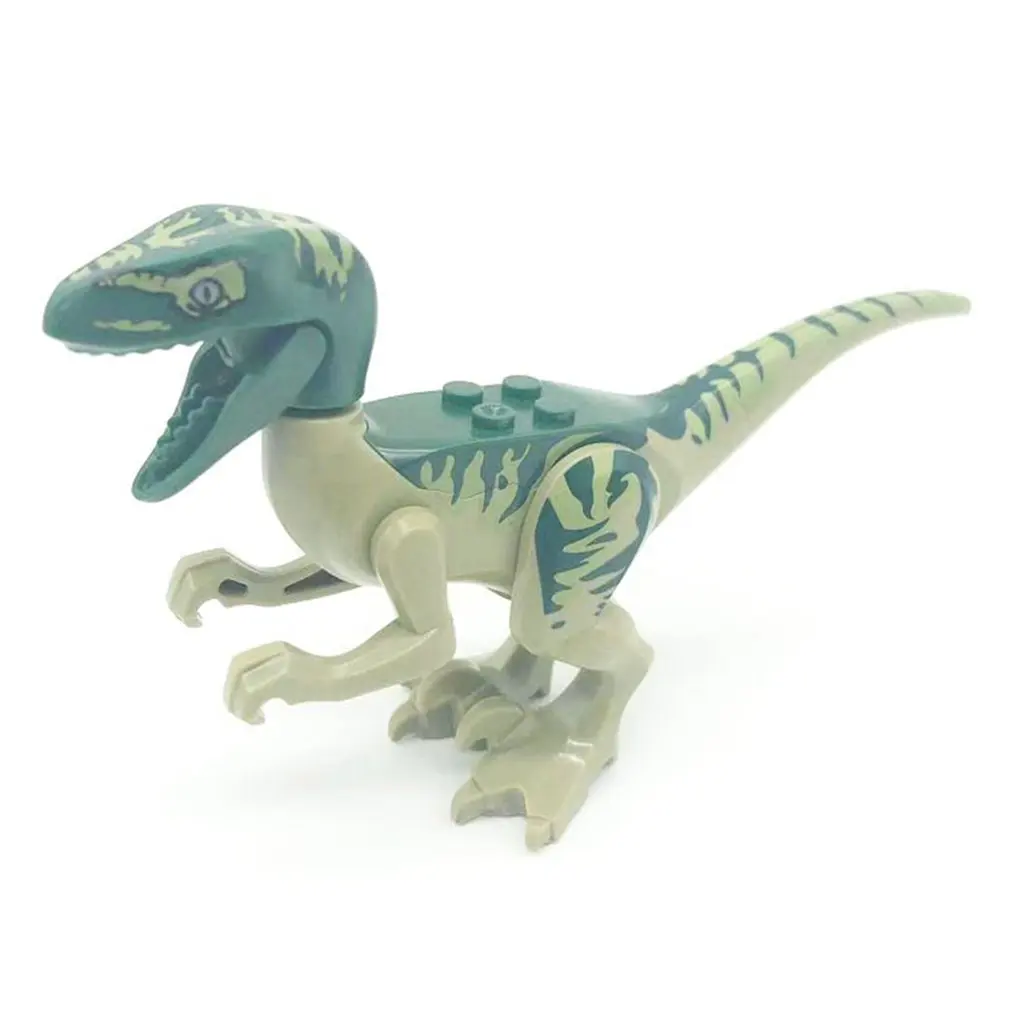 16pcs/lot Jurassic Dino World Building Blocks Dinosaurs Figures Bricks Assemble Kids Toys Tyrannosaurus Rex Wyvern Stegosaurus