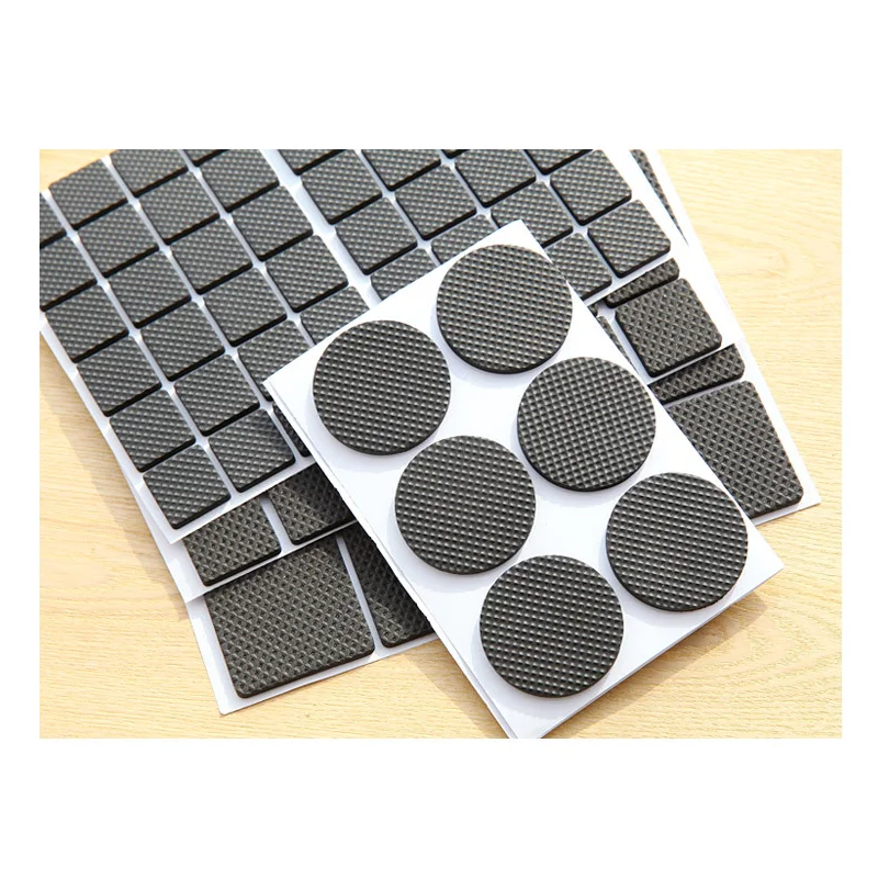 48pcs Self Adhesive Furniture Leg Pad Anti Slip Stools Table Foot Cap Cover Anti Scratch Eva Felt Rug Chair Mat Floor Protector