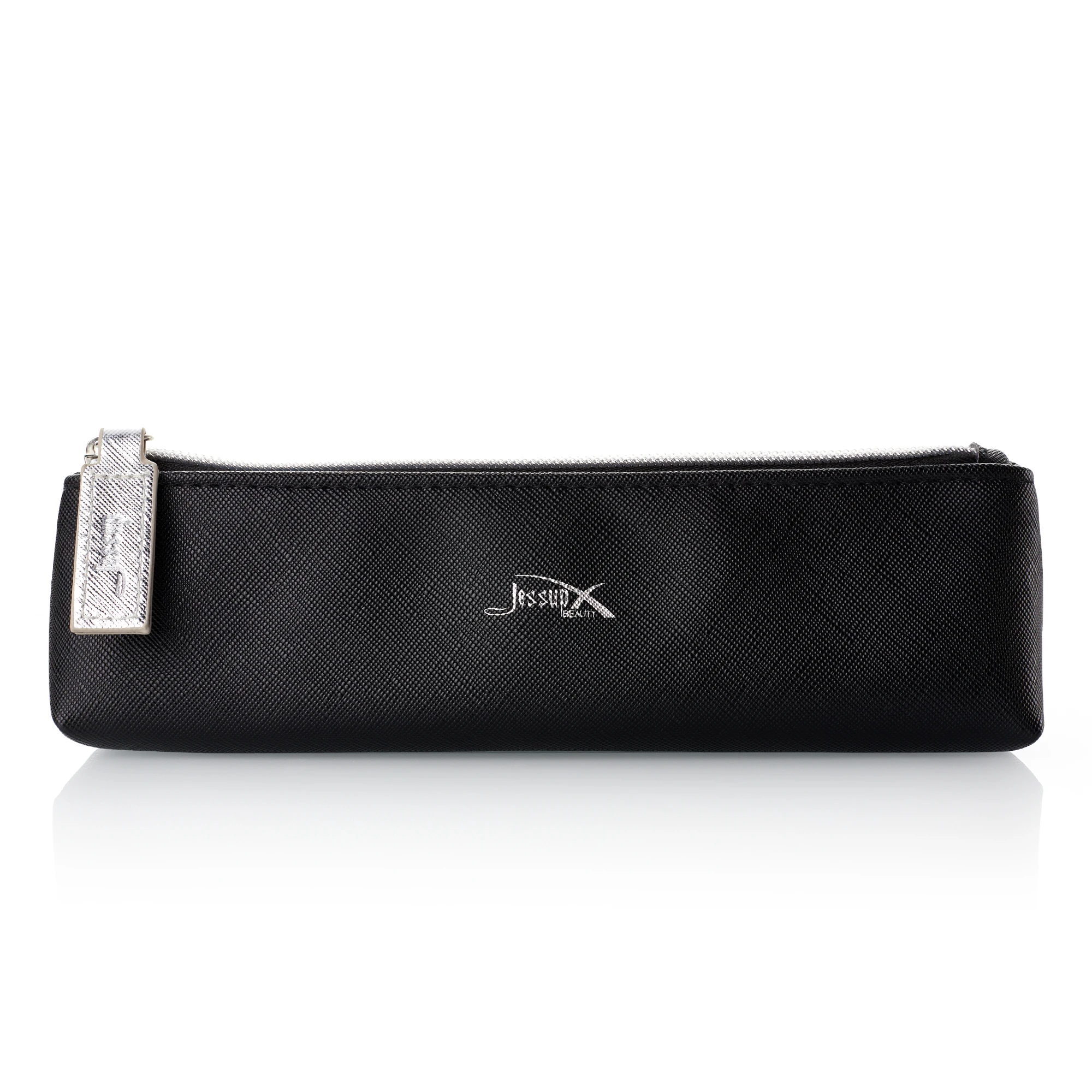 Jessup Schwarzes Kosmetiktaschen-Aufbewahrungsset für Make-up-Zubehör, Damentaschen, Make-up-Werkzeuge, Reise-Beauty-Case, PU-Leder