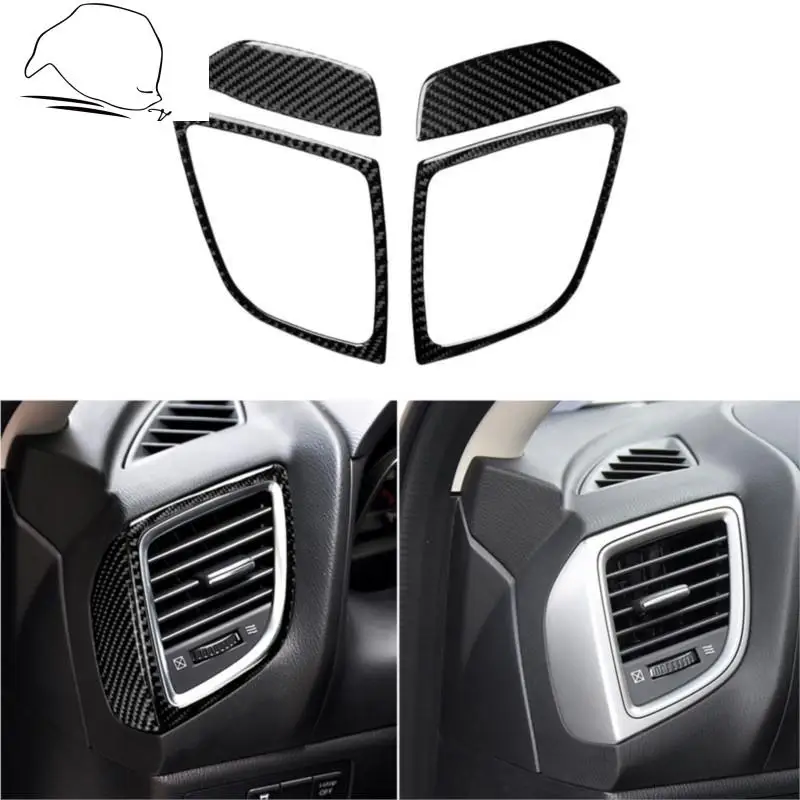 

For Mazda3 Axela BM BN 2014-2018 Car Accessories Carbon Fiber Interior Air Conditioning Vents Frame AC Outlet Cover 3D Sticker