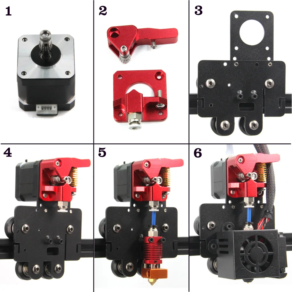 Aggiornamento diretto Kit di supporto per estrusore a doppia/singola marcia, filamento flessibile di facile stampa per Ender 5/Ender 5Pro/ Ender 5 Plus