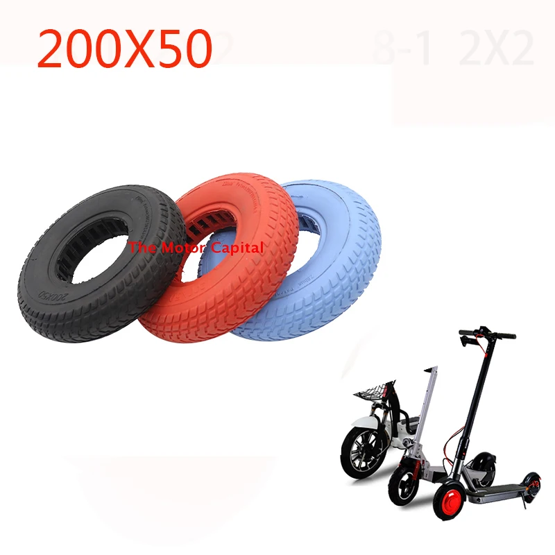 

200x50 Electric Scooter Tyre WheelCenter axisHub 8" Aluminium Alloy Wheel Pneumatic Tire