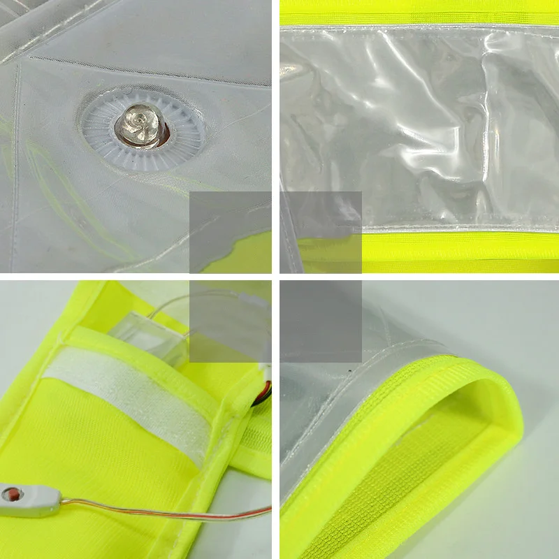 Veiligheid Led Vest Reflecterende Led Vest Veiligheid Vest Led Verlichting Fluorescerende Gele Vest Met Led Lampen Gratis Verzending