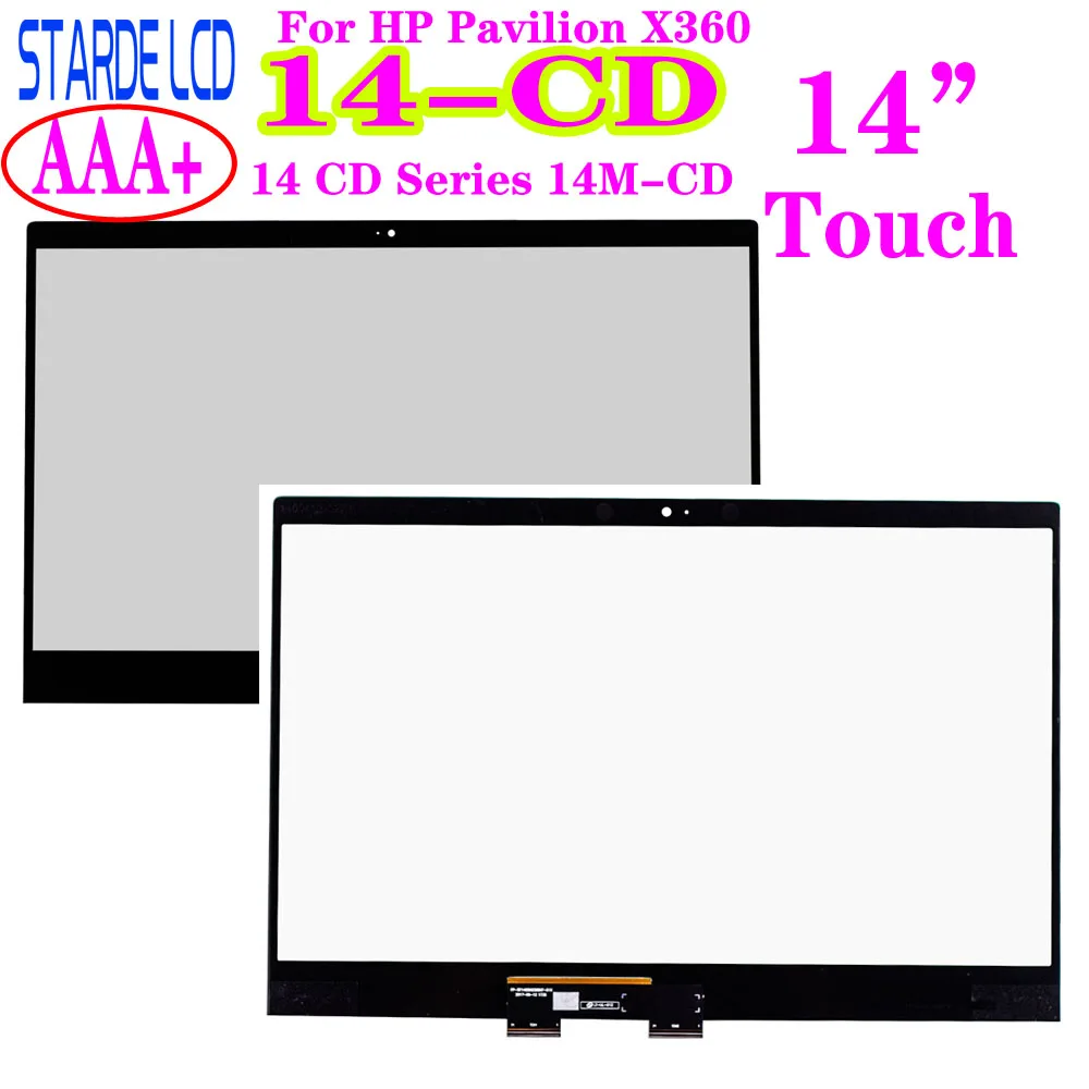 

14'' Touch Digitizer For HP Pavilion X360 14-CD 14 CD Series 14M-CD Laptops Touch Screen Replacemnt Panel with Frame