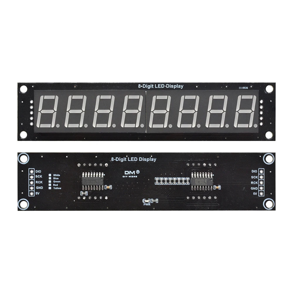 0.56 Inch 8 Digit 7 Segment LED Digital Tube Module 3-Pin Digital I/O Connection Display Module 74HC595 Controller for Arduino