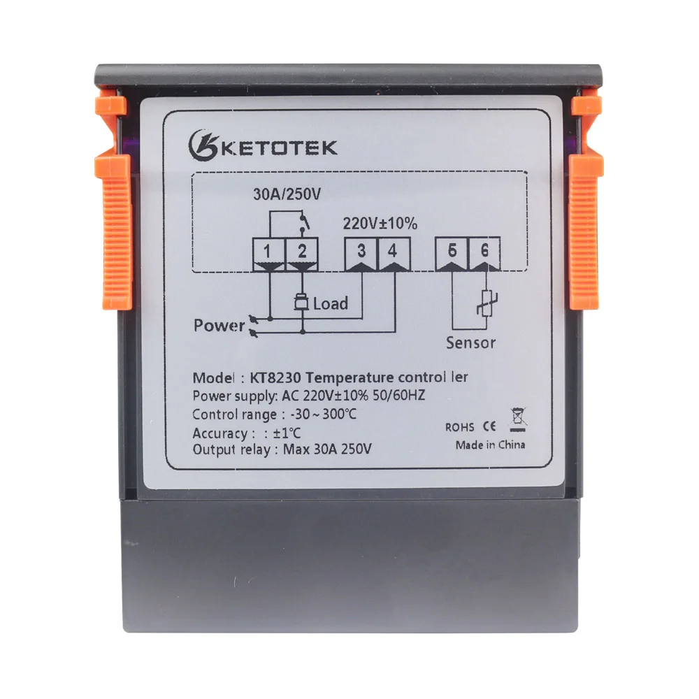 Digital Thermostat Regulator AC 220V 30A Temperature controller -30~300 Degree with NTC Sensor