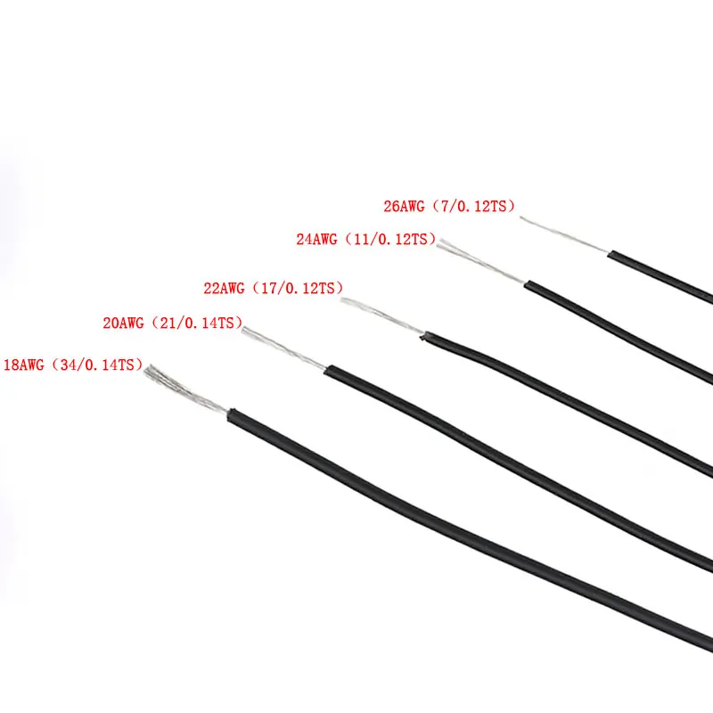 10 Meters Test Line  Wire 26AWG 1.3mm PVC Wire Electronic Cable Insulated LED Cable For DIY Connect