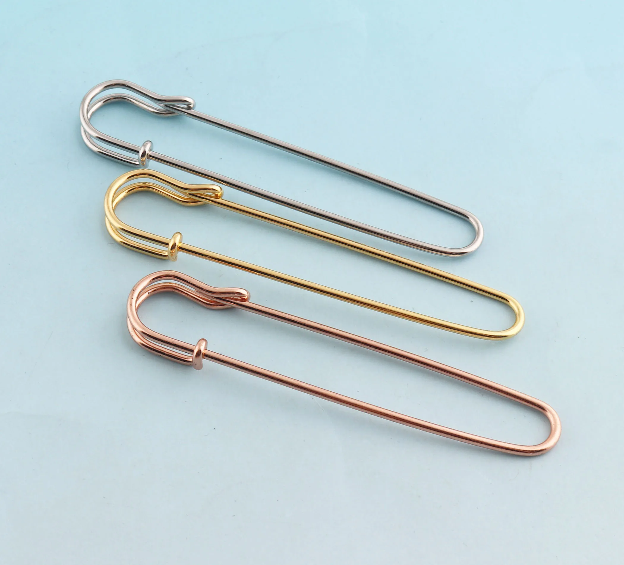 Jumbo Safety pins 85mm Large Rose Gold Safety Pins Craft Findings Metal Brooch Safety Pins DIY Sewing Tools