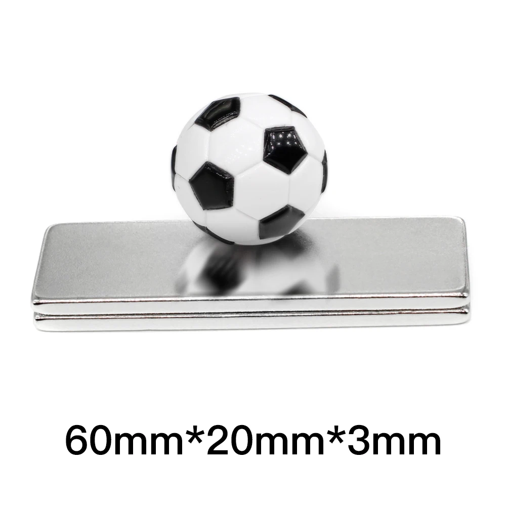 1/2/5/10/15PCS 60x20x3mm Block Strong Powerful Magnets 60x20x3 Rare Earth Neodymium Magnet N35 Permanent NdFeB Magnet 60*20*3