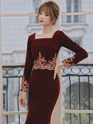 Dubai Long Sleeve Mermaid Gown For Women Party 2021 formal evening dresses women gown