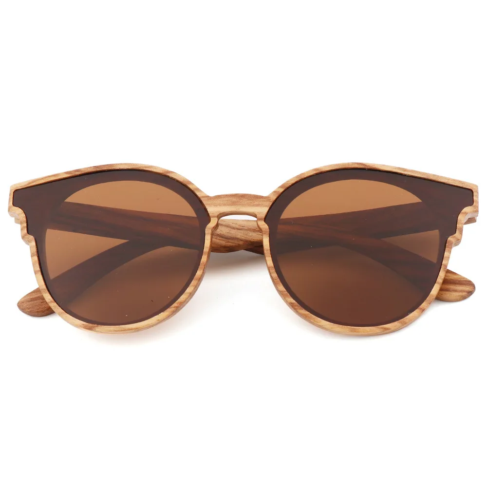 

Vintage Butterfly Zebra Wood Sunglasses for Women Brand Designer Lady Cat Eye Sun Glasses Polarized Men UV400 Floating