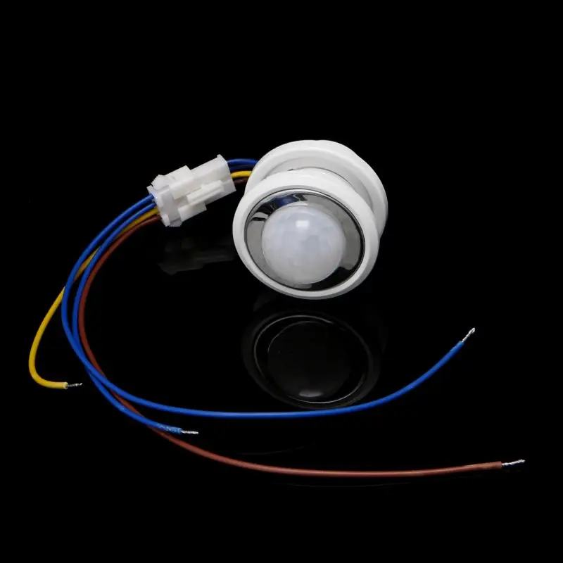 Interruptor de Sensor de movimiento infrarrojo, Detector PIR LED de 40mm con retardo de tiempo ajustable L4MD