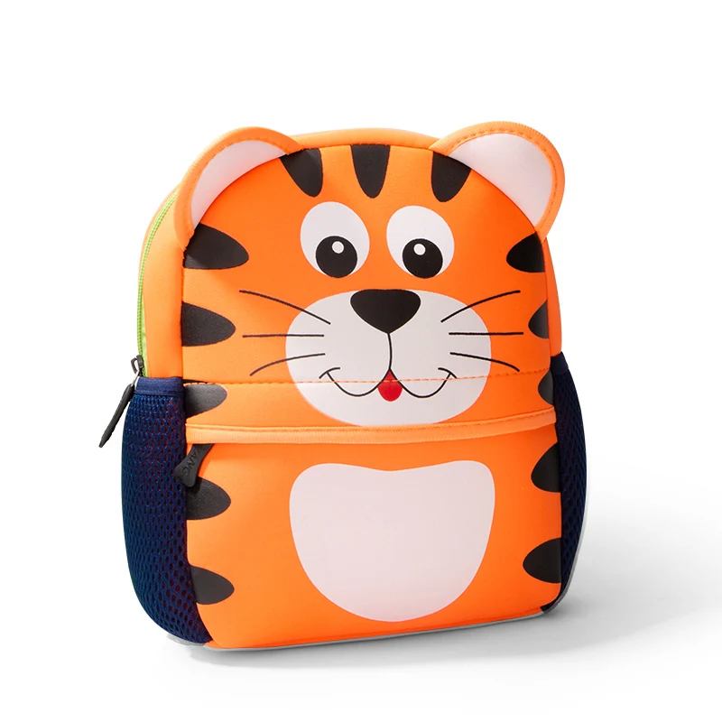 Fashion 3D Animals Children Backpacks Tiger Design Boys Backpack Toddler Girl Kids Neoprene School Bags Kindergarten Cartoon Bag