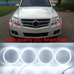 Do MERCEDES BENZ GLK CLASS X204 2010 2011 2012 Super jasny biały kolor 3528 SMD led Angel Eyes zestaw światła do jazdy dziennej DRL