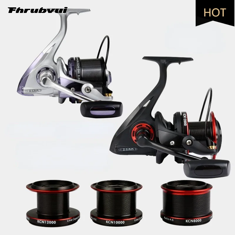 

2021 Long Shot Spinning Fishing Reel 12+1BB High Speed 4.6:1 25KG Max Drag Fish Reels Trolling Surf Metal Spoon Moulinet Peche