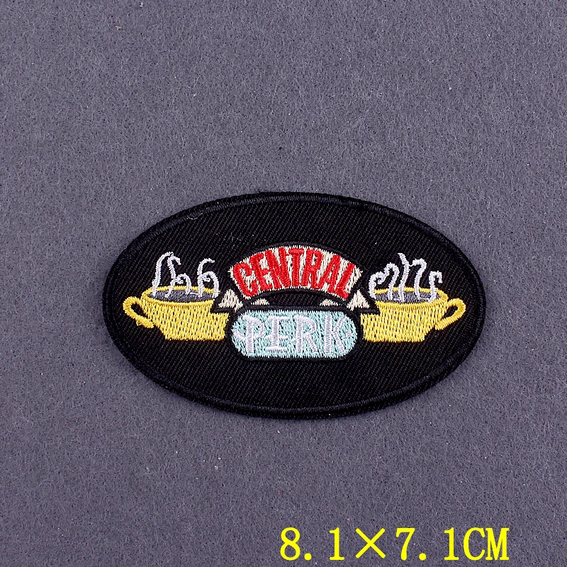 Friends Iron On Patches On Clothes Accessory DIY Coffee Drinks Embroidered Patches For Clothing Thermoadhesive Patch On Backpack