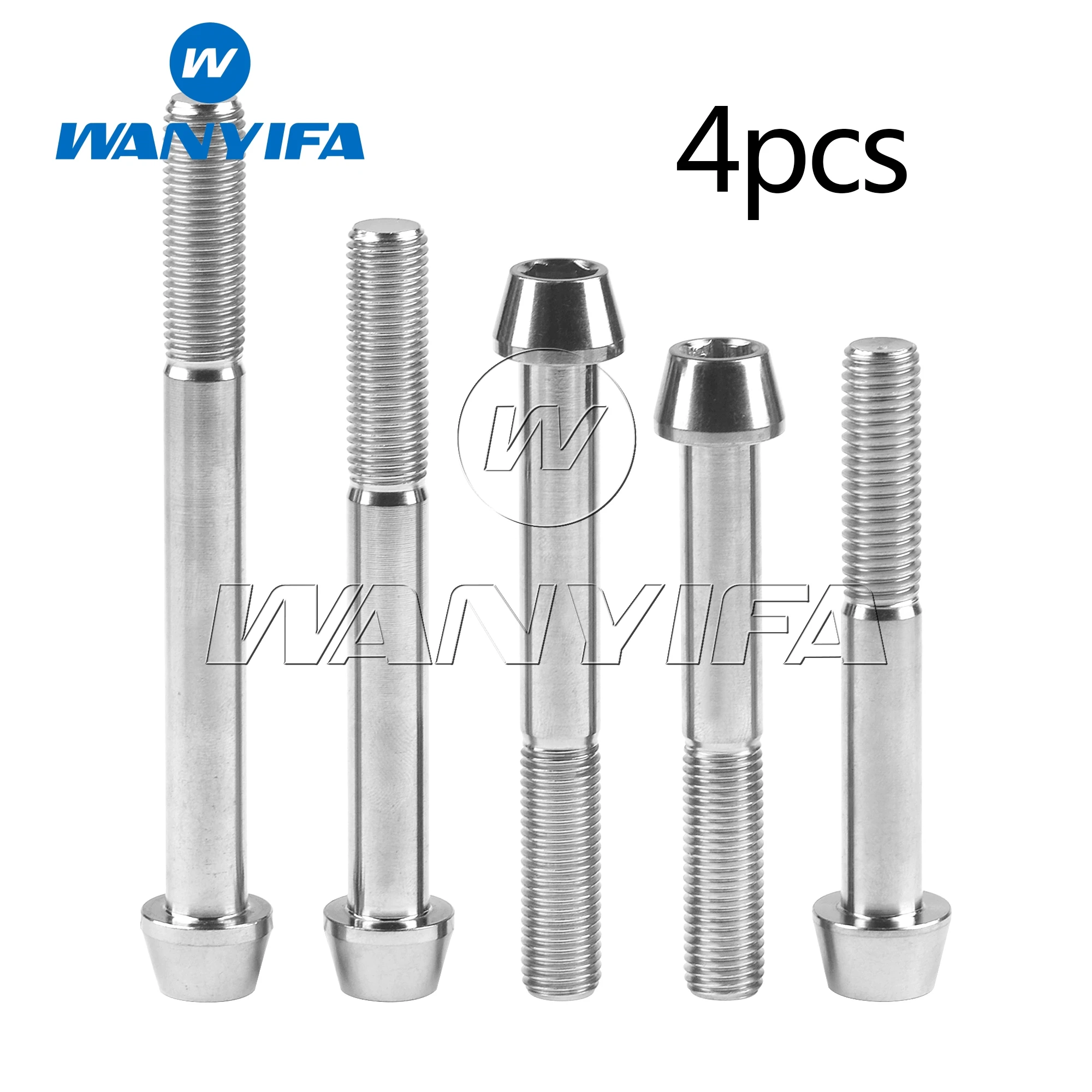 

Wanyifa Titanium Bolt M10x70 80 85 100mm 1.25/1.5mm Pitch Allen Key Head Screw for Motorcycle Caliper Modification 4pcs