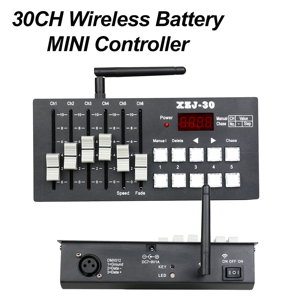 Wireless 30CH Battery MINI Controller Professional Stage DJ Equipment Console Disco Party Par Light Console Customized Based