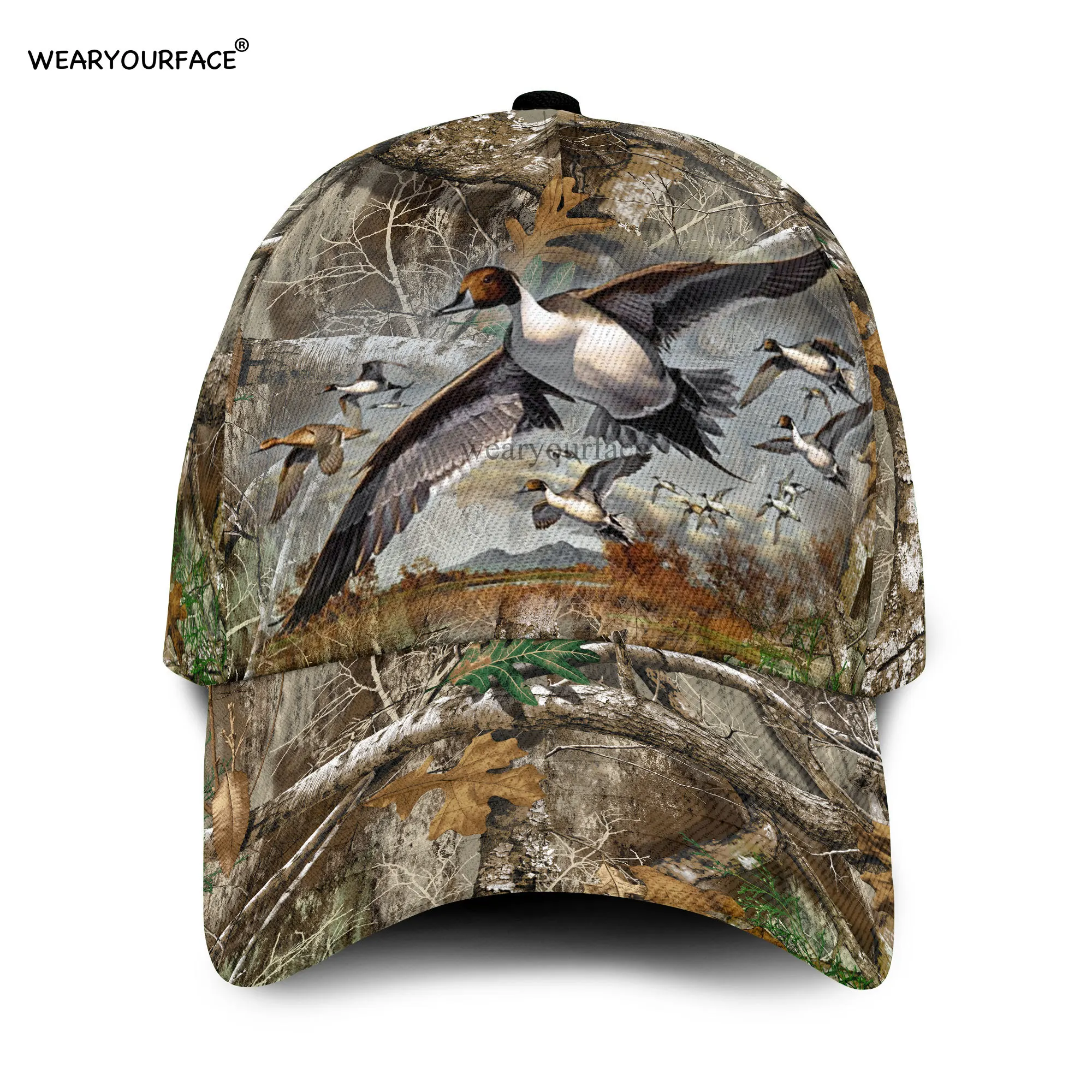 Deer Hunting Wildlife Dog 3D All Over Printed Snapback Hat Men Women Adult Hip Hop Headwear Outdoor Sun Visor Baseball Cap