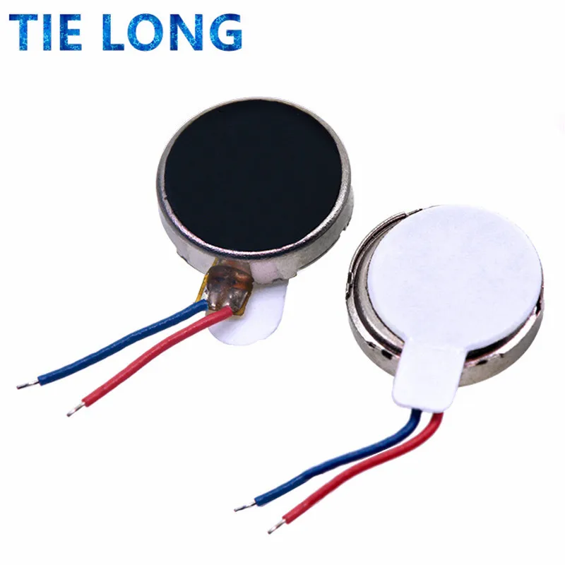 휴대폰 코인 플랫 진동 모터, 진동 모터, G08 1027, 10x DC 3V, 70mA, 12000 RPM