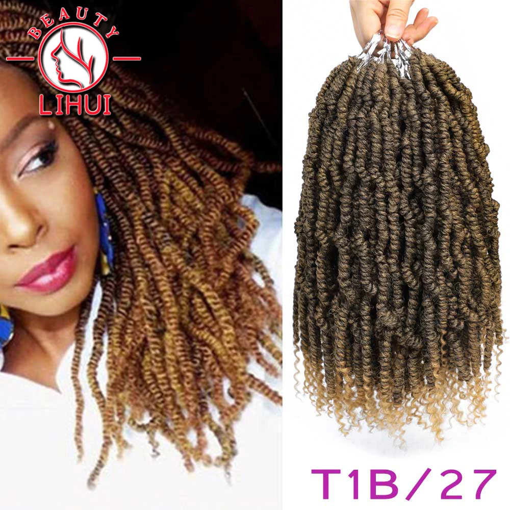 

10Inch Ombre Synthetic Passion Twist Crochet Braiding Hair Pre-twisted Spring Twist Hair Afro Bomb Twist Braids Hair Extensions