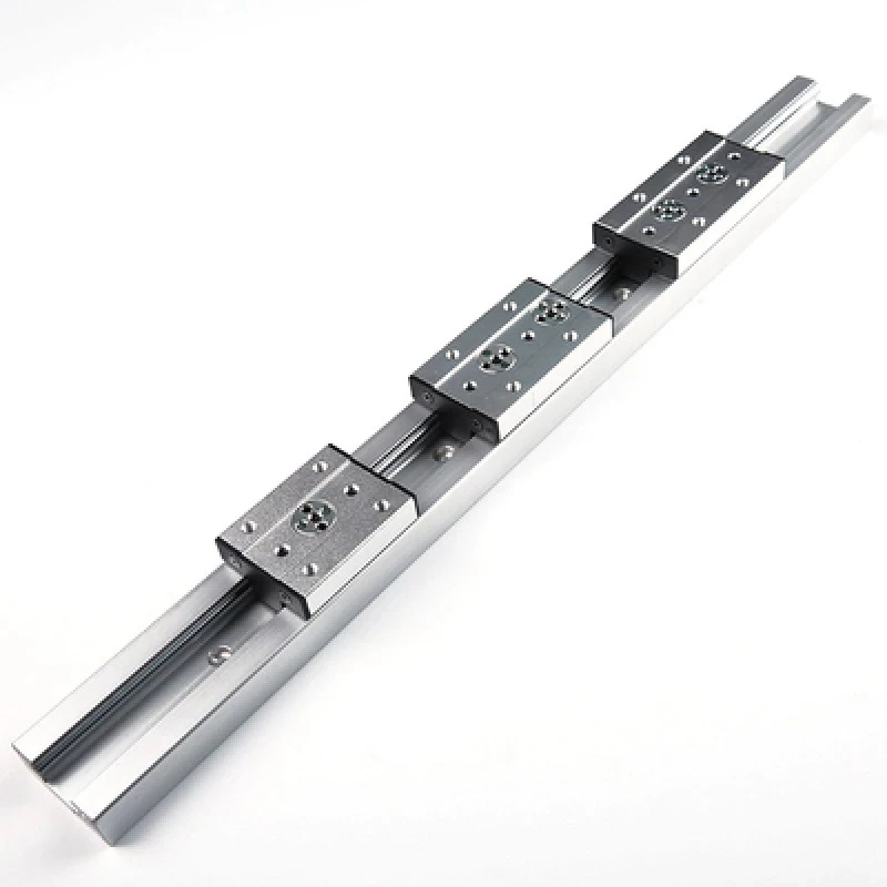 2PCS Built-In Dual-Axis Linear Guide SGR15N SGR15 150-1150mm+4 PCS Roller Slider SGB15N/15 With 3/4/5 Wheel Locking Slider CNC