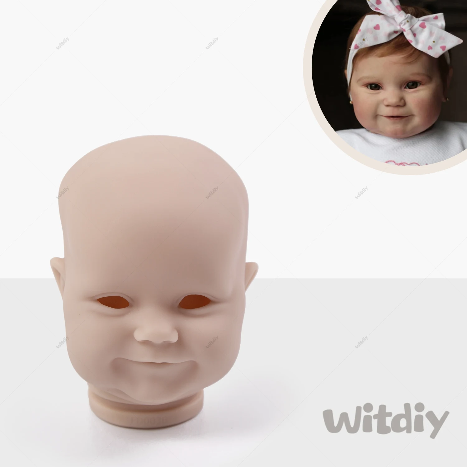 Witdiy Maddie-Muñeca reborn de 48 cm/18,9 pulgadas, muñeco de vinilo en blanco, kit sin pintar, 2 regalos