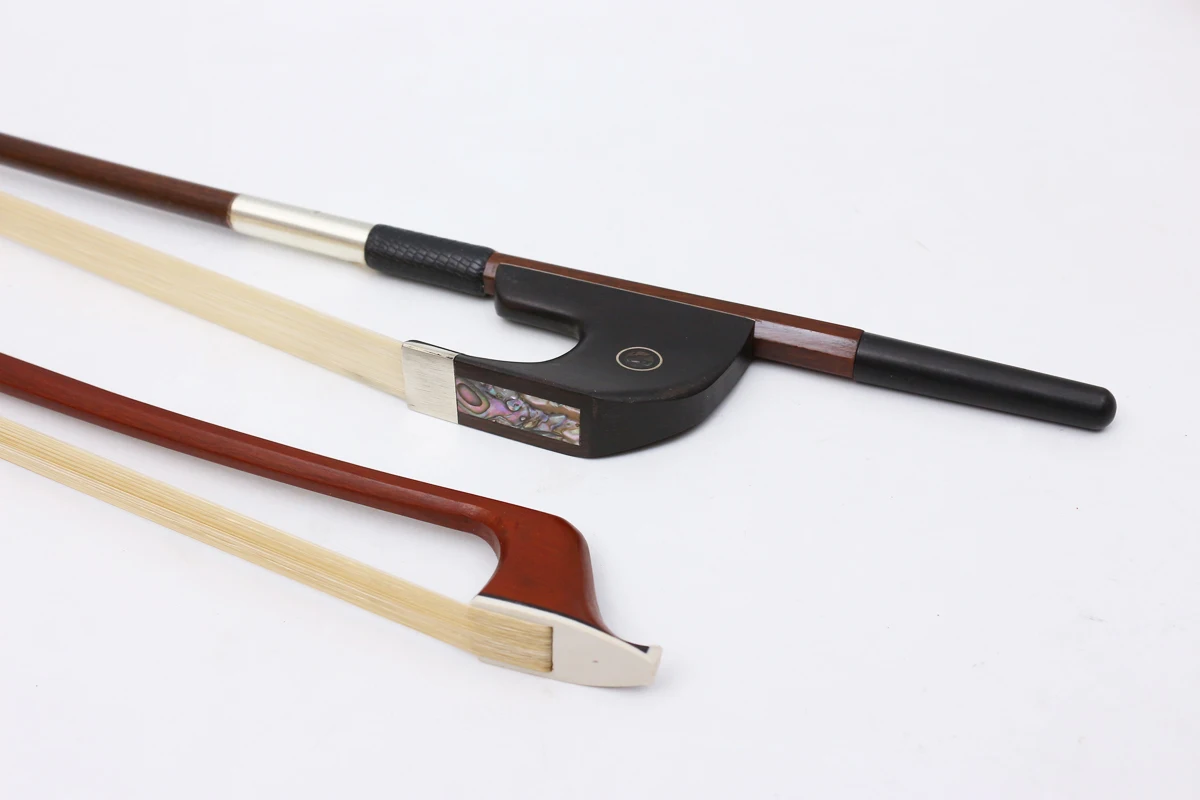 

3/4 Upright Double Bass Bow Brazil wood German Style Ebony Frog Horse Hair Bass parts & accessories