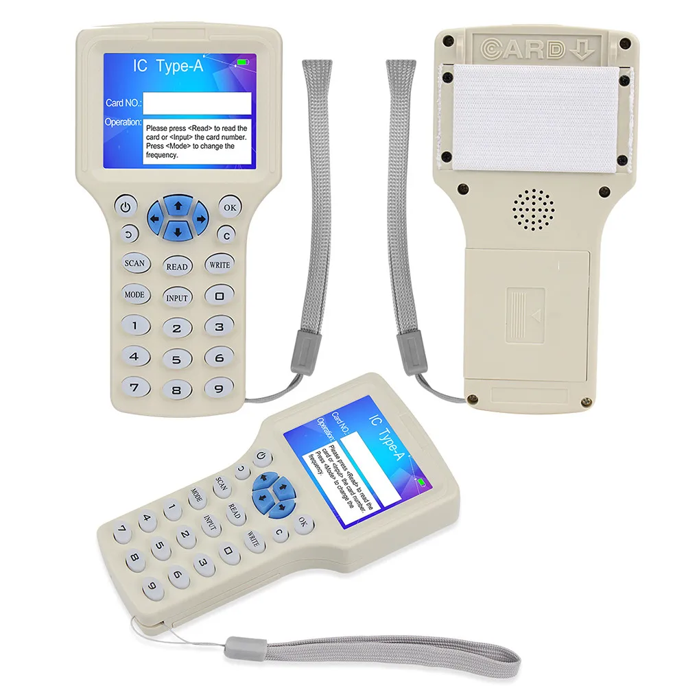 Lector de tarjetas inteligentes NFC de 10 frecuencias, escritor, copiadora RFID, duplicador, 125KHz, 13,56 MHz, programador USB Fob, copia de