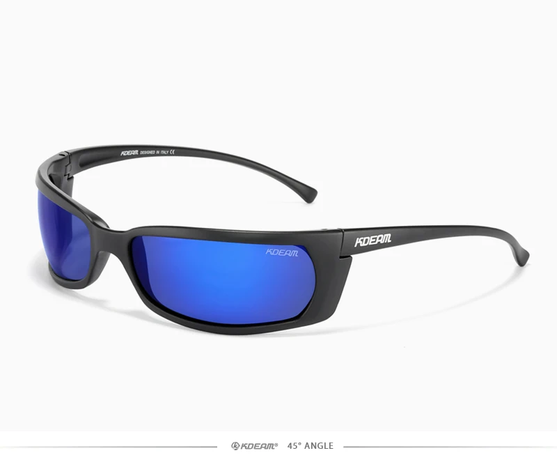 KDEAM Outdoor Sport Brille Polarisierte Sonnenbrille Männer Einzigartig Shaped Gläser Mit Harten Box Minimal Design 2021 – Detail 27