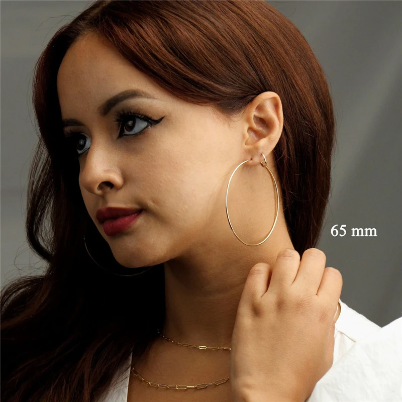 14K Goldfilled Endlos-Creolen in 10 Größen – Goldschmuck, Gold-Creolen, Brincos, Pendientes, Oorbellen, Boho Damenohrringe – Detail 19