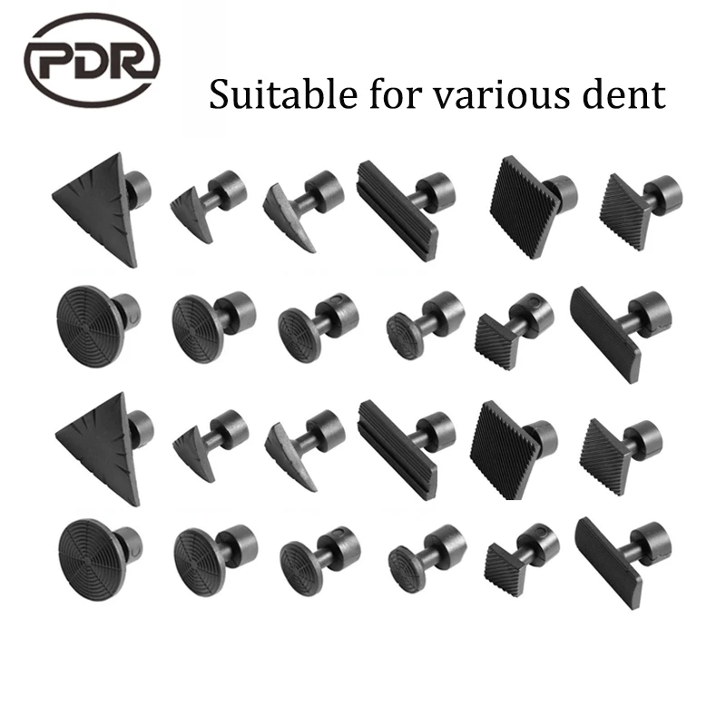 PDR Black Glue Tabs para remoção Dent, Dent Ventosa, Otários, Ferramentas de reparo paintless, Puxar Kits, 24 pcs