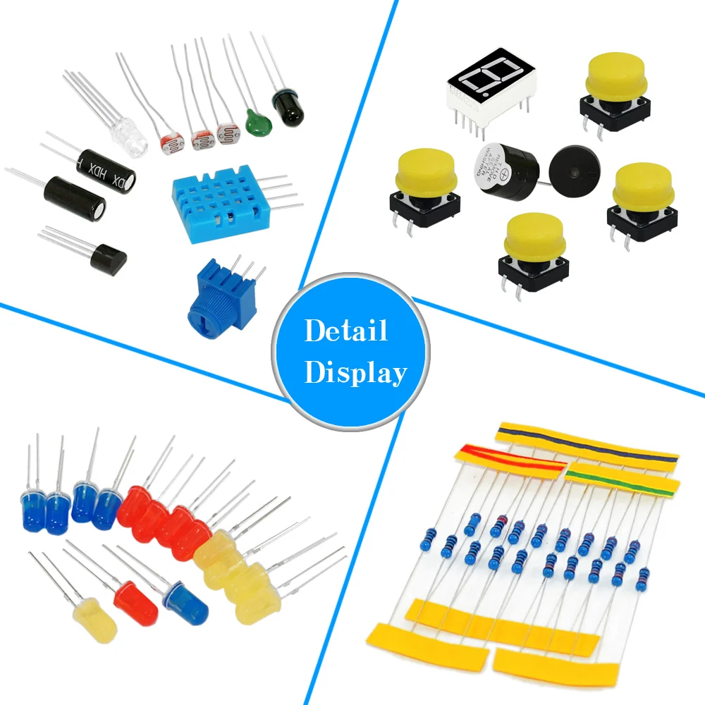 مجموعة اللوح Keyestudio UNO R3 لمشروع تعليم Arduino يعتمد على لوحة تطوير UNO R3 لمجموعة تعلم Arduino