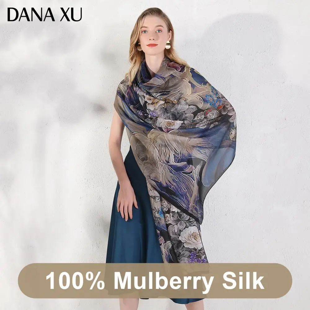 Silk Long Scarf Luxury Brand Women New Design Beach Blanket Shawl Wear Swimwear Bandana Hijab Face Shield Foulard 2020