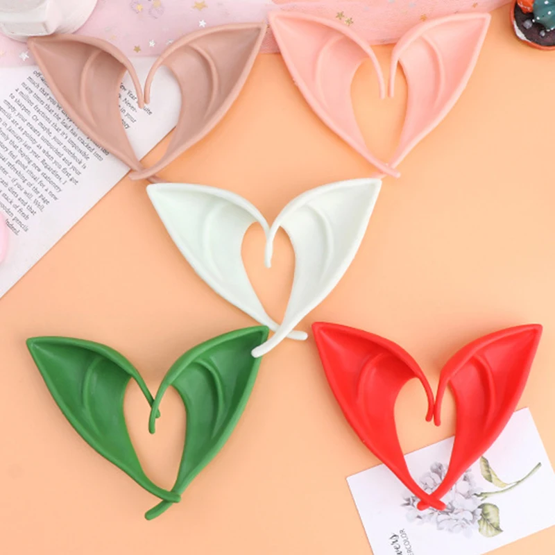 A Pairs Halloween Elf Ears Soft Pointed Tips Costume Cosplay Halloween Party Props Masquerade Accessories for Kids WWO66