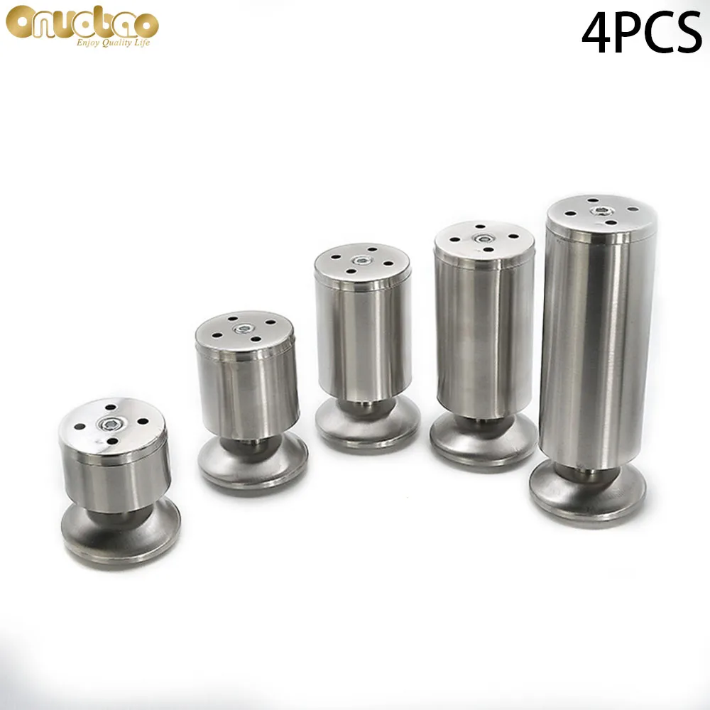 Onuobao 4PCS Furniture Leg,Stainless Steel Sofa Leg with Screw,for Furniture Heightening Sofa Cabinet Table Coffee Desk Bed